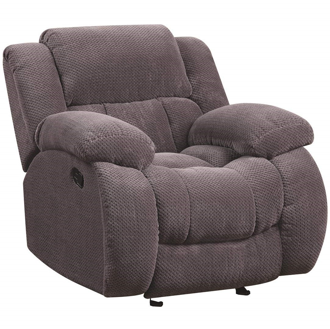 Coaster Home Furnishings Weissman Upholstered Glider Recliner Charcoal