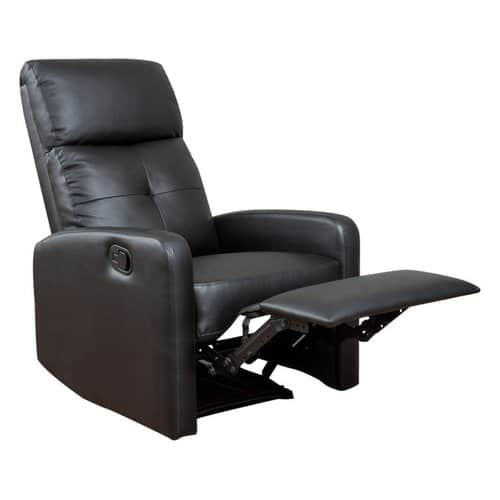 Christopher Knight Home Teyana Black Leather Recliner Club Chair