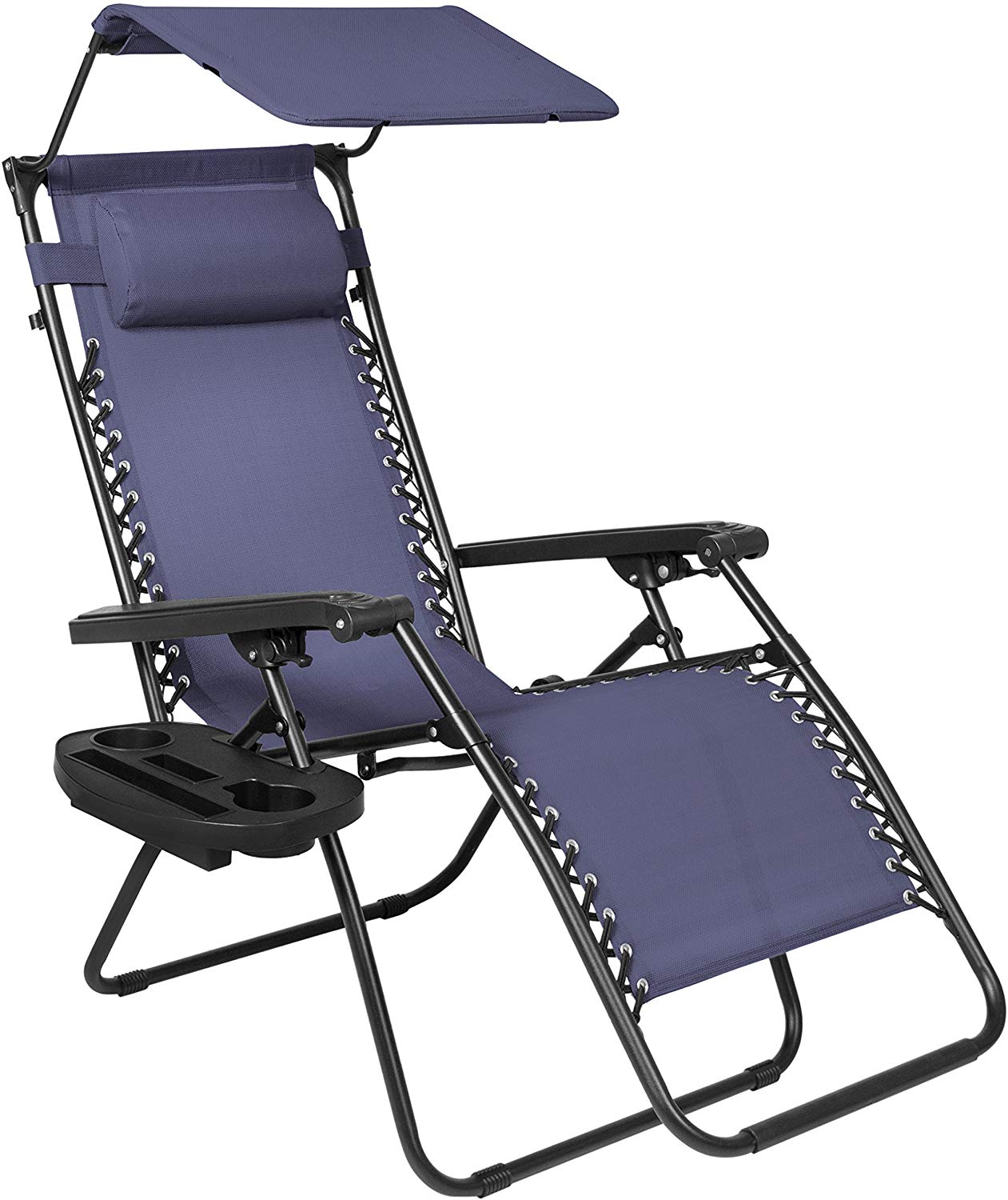 Best Choice Products Folding Zero Gravity Recliner with Canopy