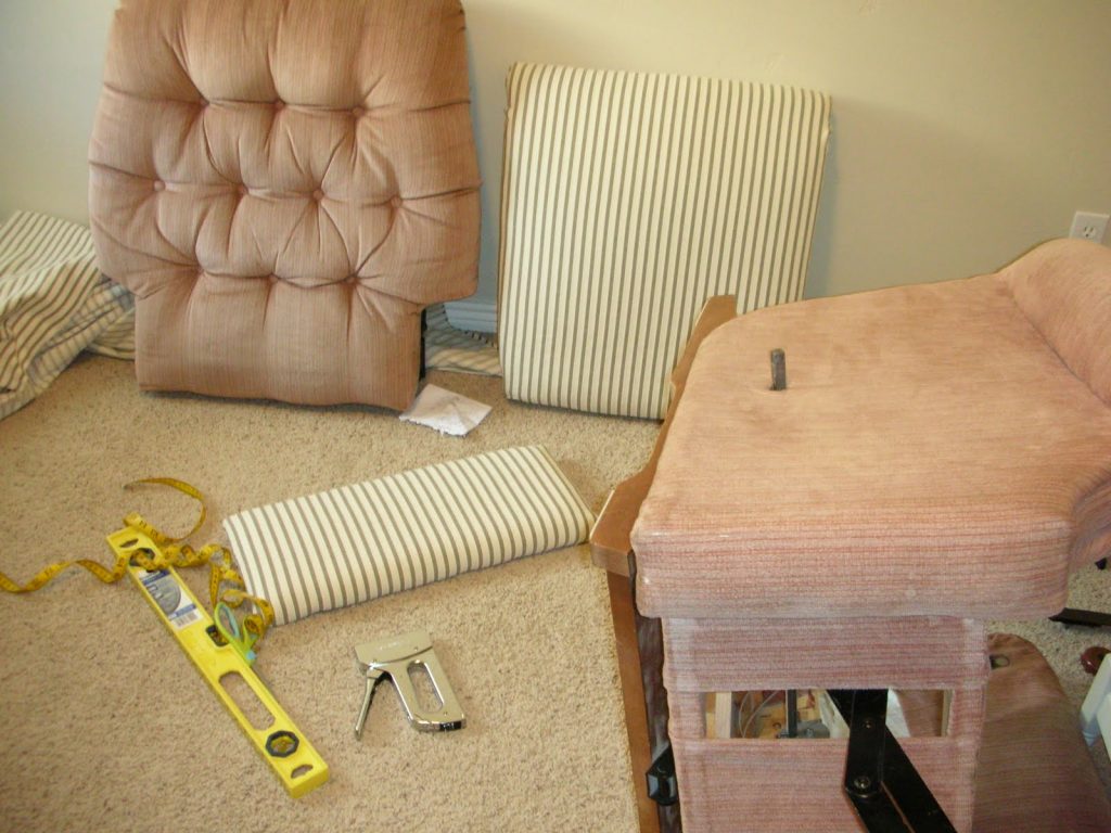 How To Reupholster A Recliner Step, Can You Recover A Leather Recliner
