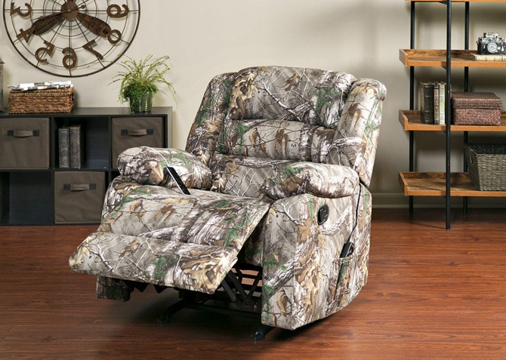 childs camo recliner with cup holder