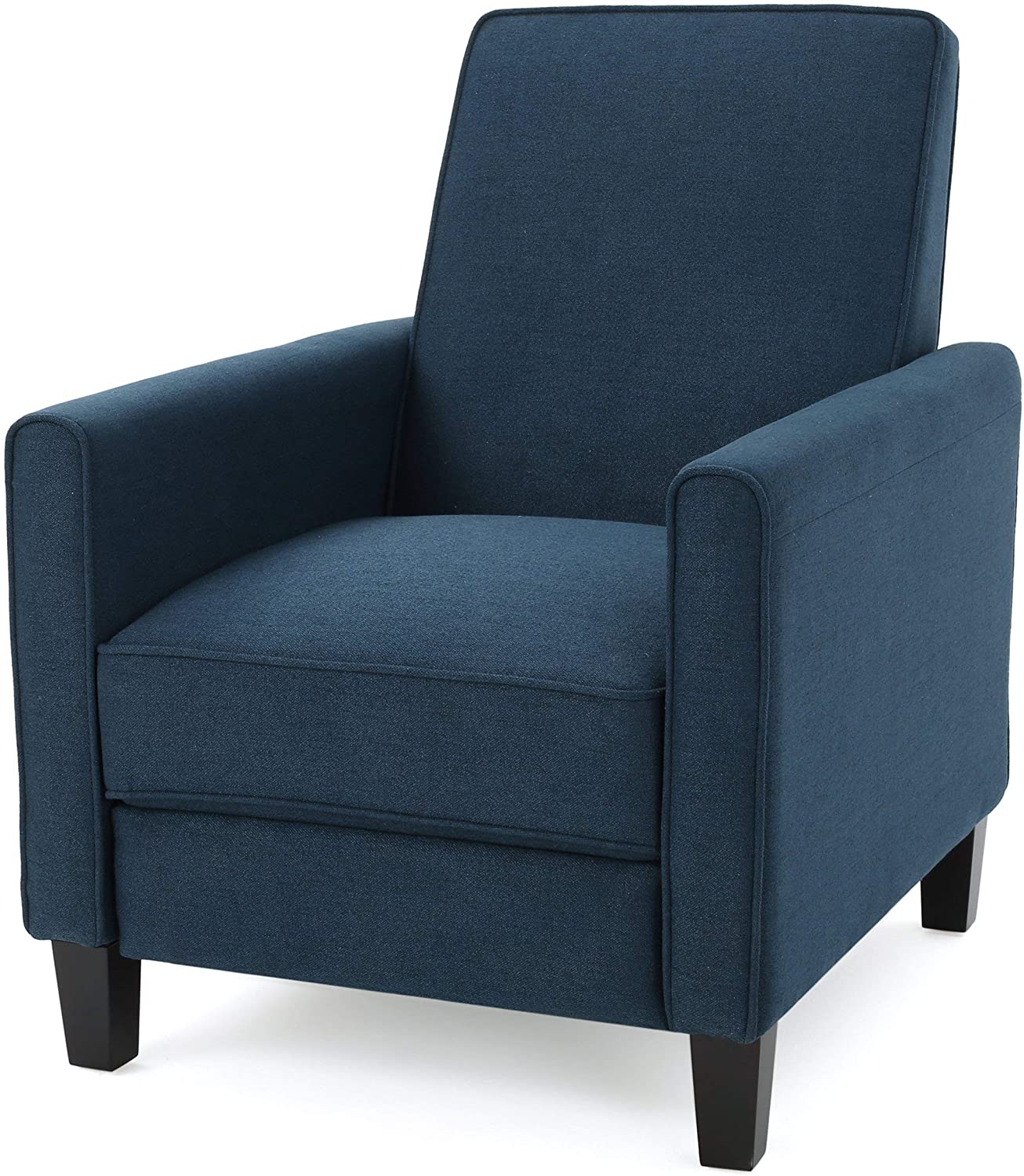 Jeffrey Dark Blue Fabric Recliner Club Chair