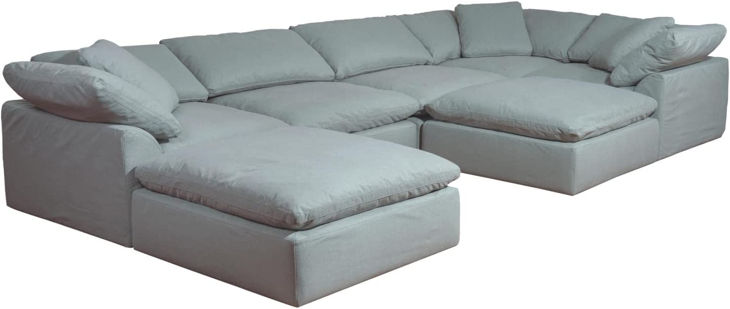 Sunset Trading Cloud 7 Piece Slipcovered Sofa