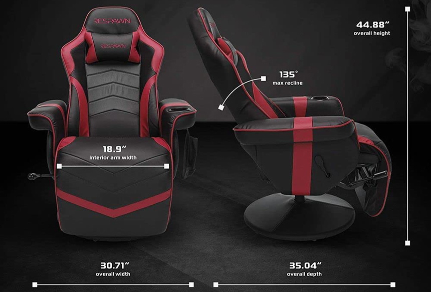 Black and red gaming chair
