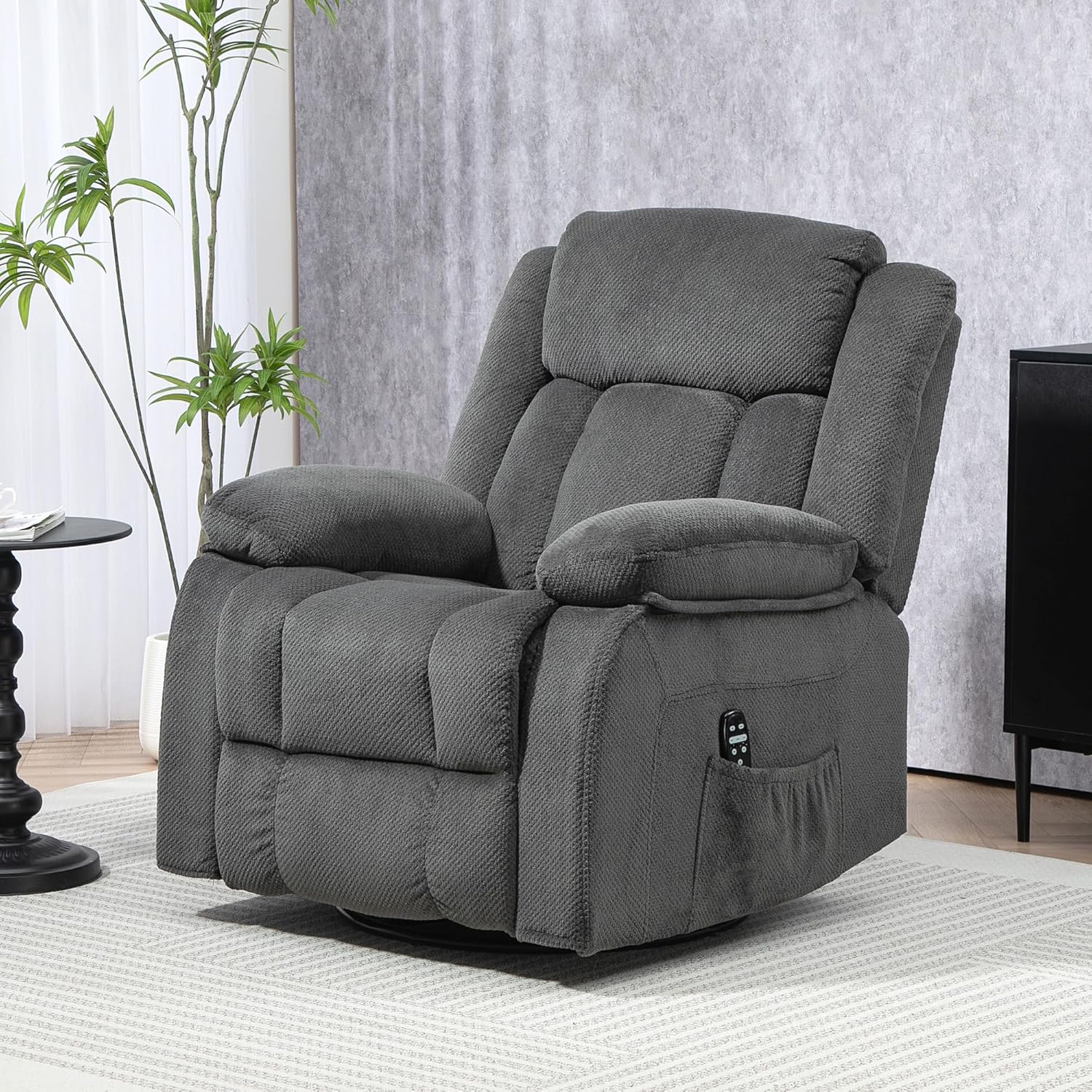 HOMCOM Recliner Chair with Vibration Massage and Heat
